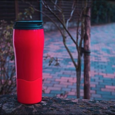 Vacuum bottle Mighty Mug Solo SS: Stainless Steel Red