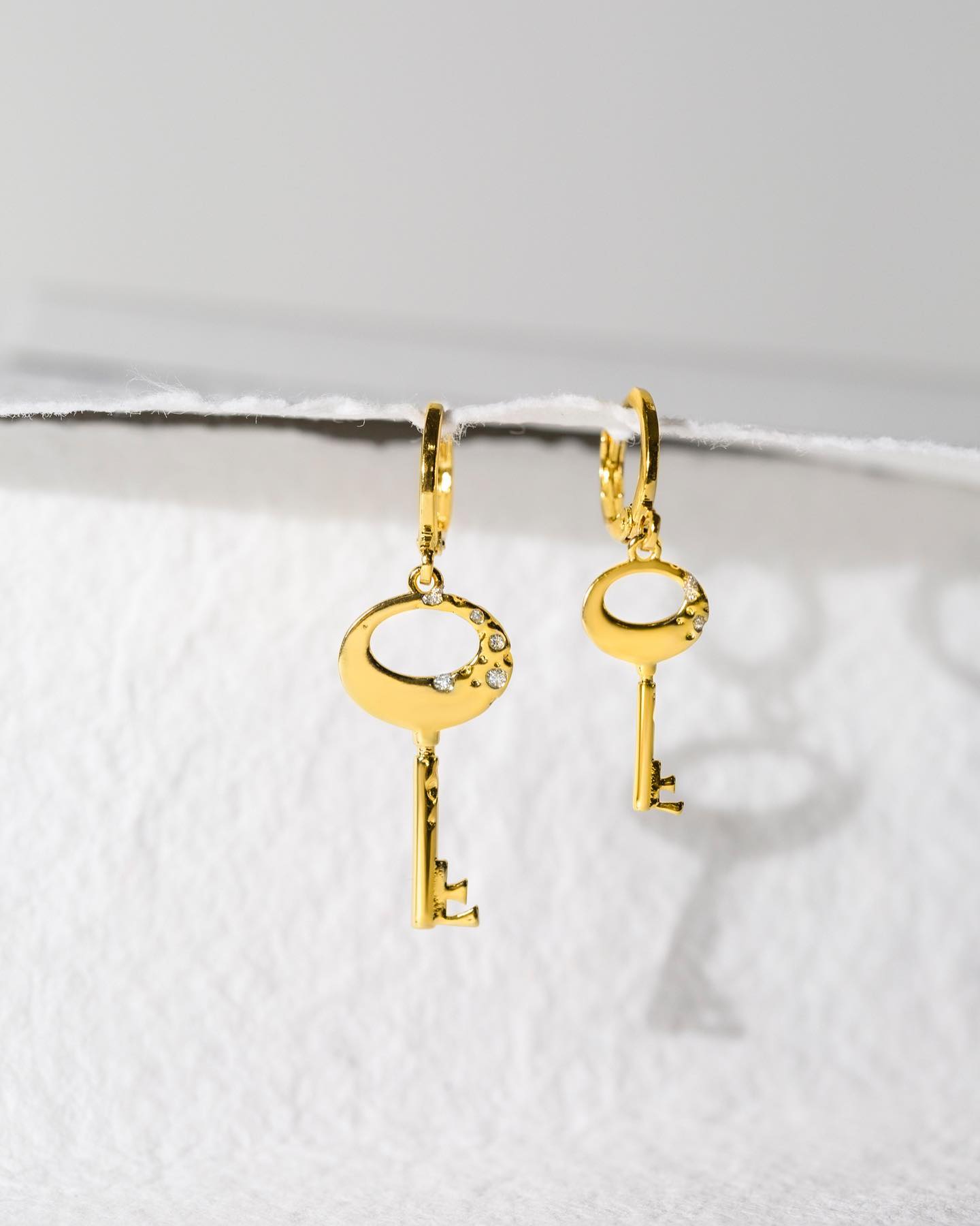 Vintage-Inspired Key Dangle Earrings | Jewelry by Johan - Jewelry by Johan