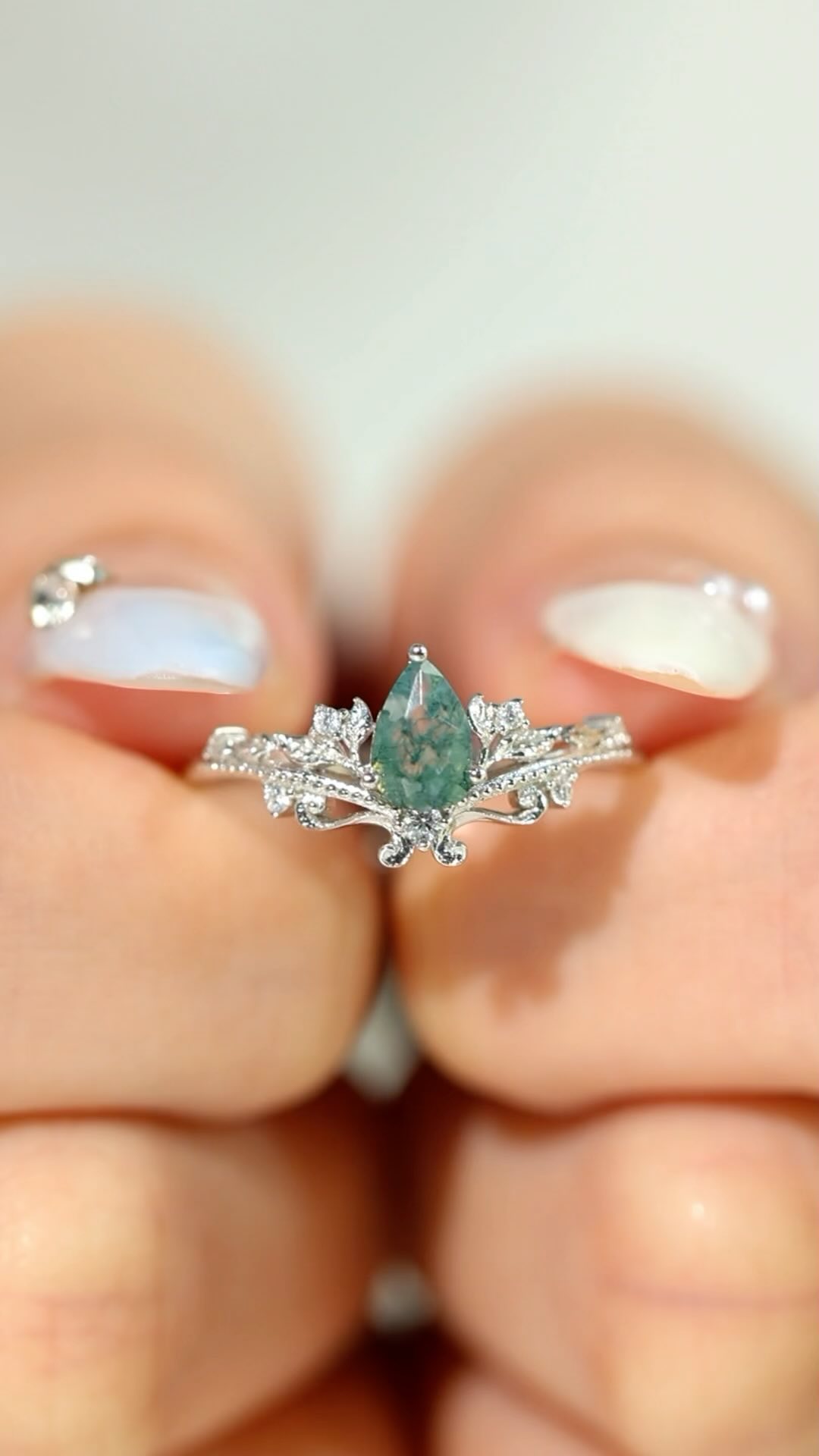 Lotus Moss Agate Ring© – Azura New York