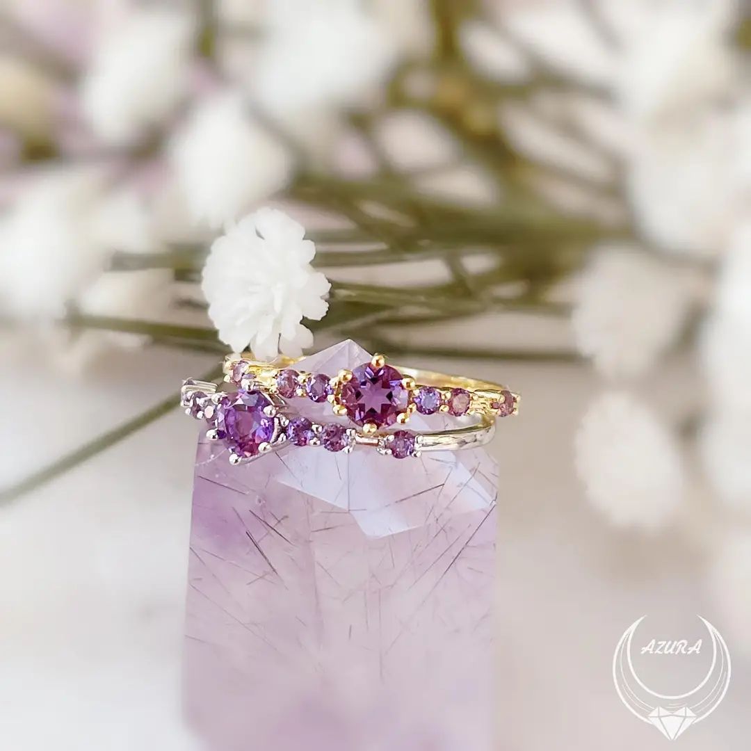 The Center of the Universe Amethyst Ring (Silver) – Azura New York