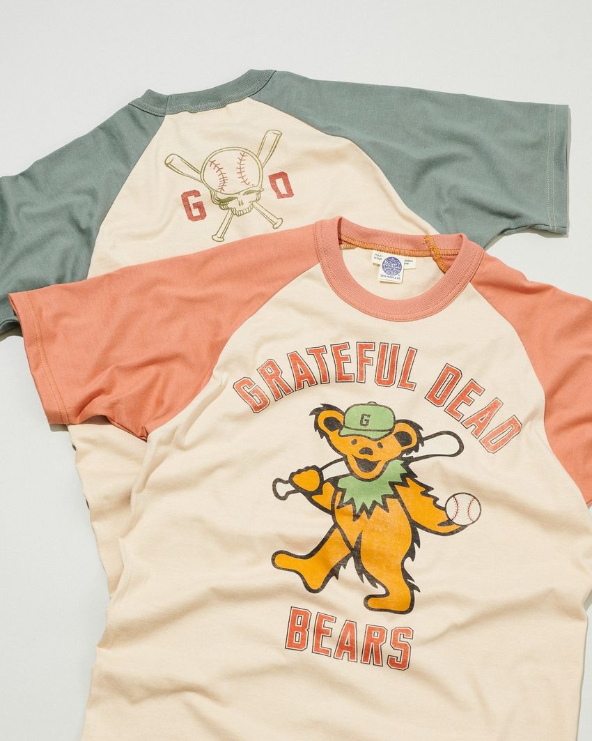 TOYS McCOY 'Grateful Dead' Baseball Tee - Beige/Green | SON OF A STAG